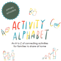 Activity Alphabet icon showing A-Z of connecting activities for families in primary