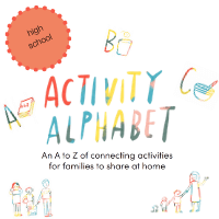 Activity Alphabet icon showing A-Z of connecting activities for families in high school